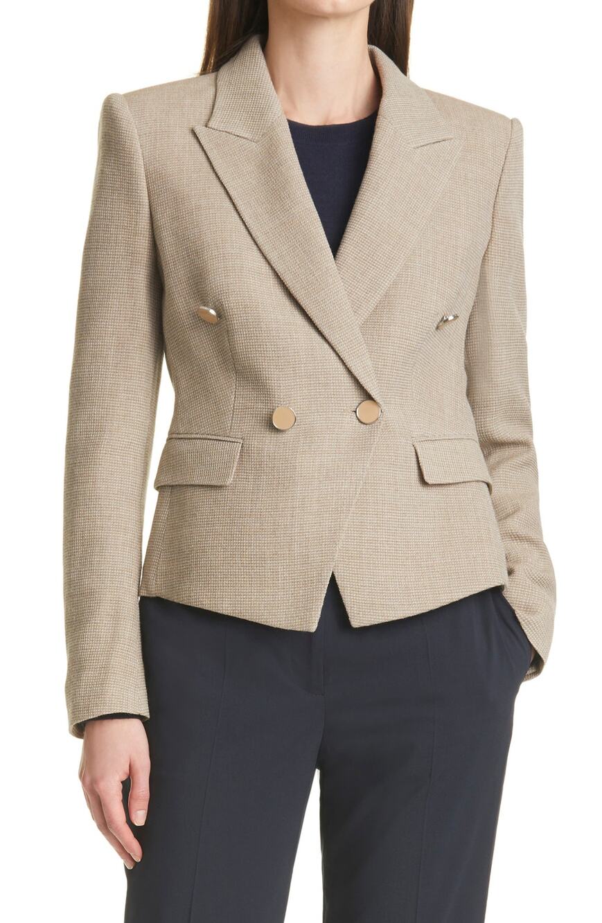Boss Tailored Beige Fantasy Jocala Blazer Size 12 NWT